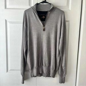 Men’s pullover by Orvis body 100% Marino wool super soft 1/4 zip size Large